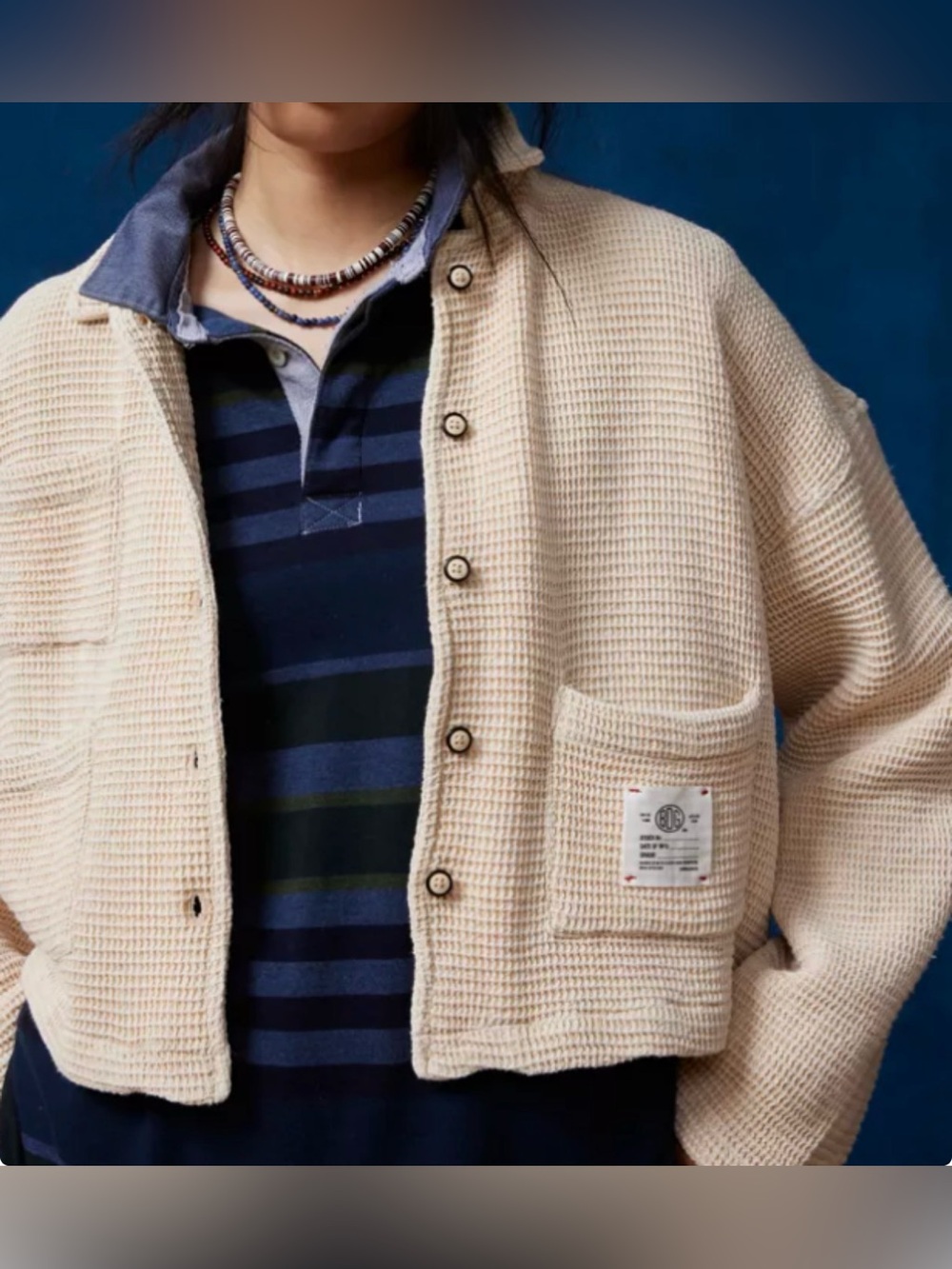 BDG Jersey Chore Waffle Shirt - Size Medium